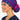 Purple PA Ponytail Scrub Cap with Pink Ribbon Tie